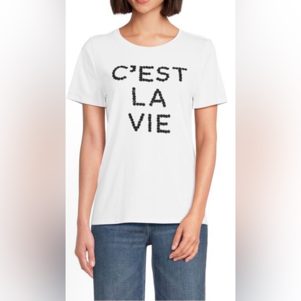 NWT Karl Lagerfield “C’est Le Vie”  TShirt Size Medium